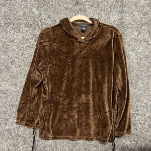 Gap Sweater Women L Brown Hooded Long Sleeve Streetwear Cabin Core